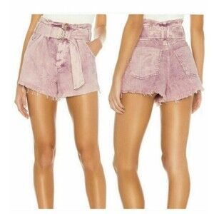 Free People Pink Jean Shorts